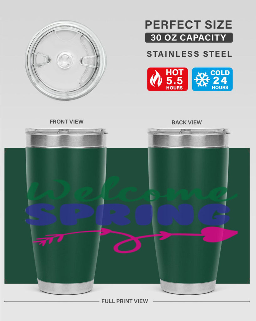 Welcome Spring 581#- spring- Tumbler