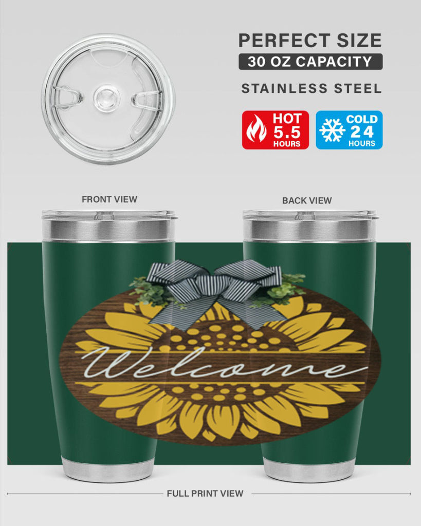 Welcome Sunflower Mockup584#- spring- Tumbler