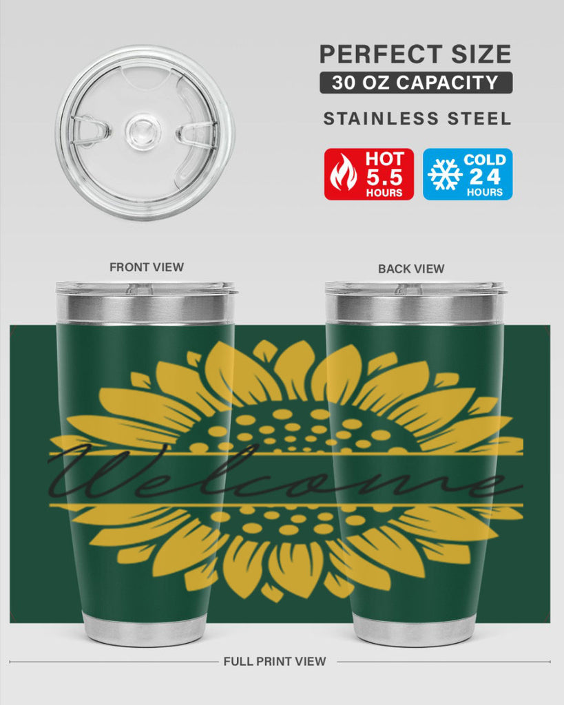 Welcome Sunflower585#- spring- Tumbler