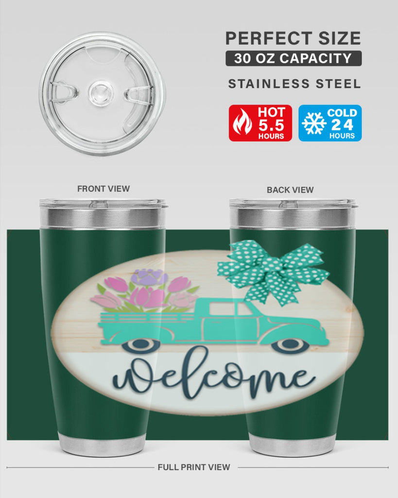 Welcome spring truck Mockup578#- spring- Tumbler