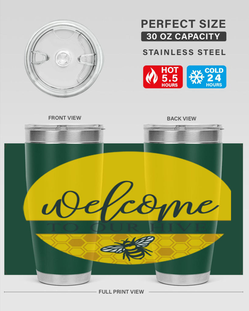 Welcome to our Hive complete yellow590#- spring- Tumbler