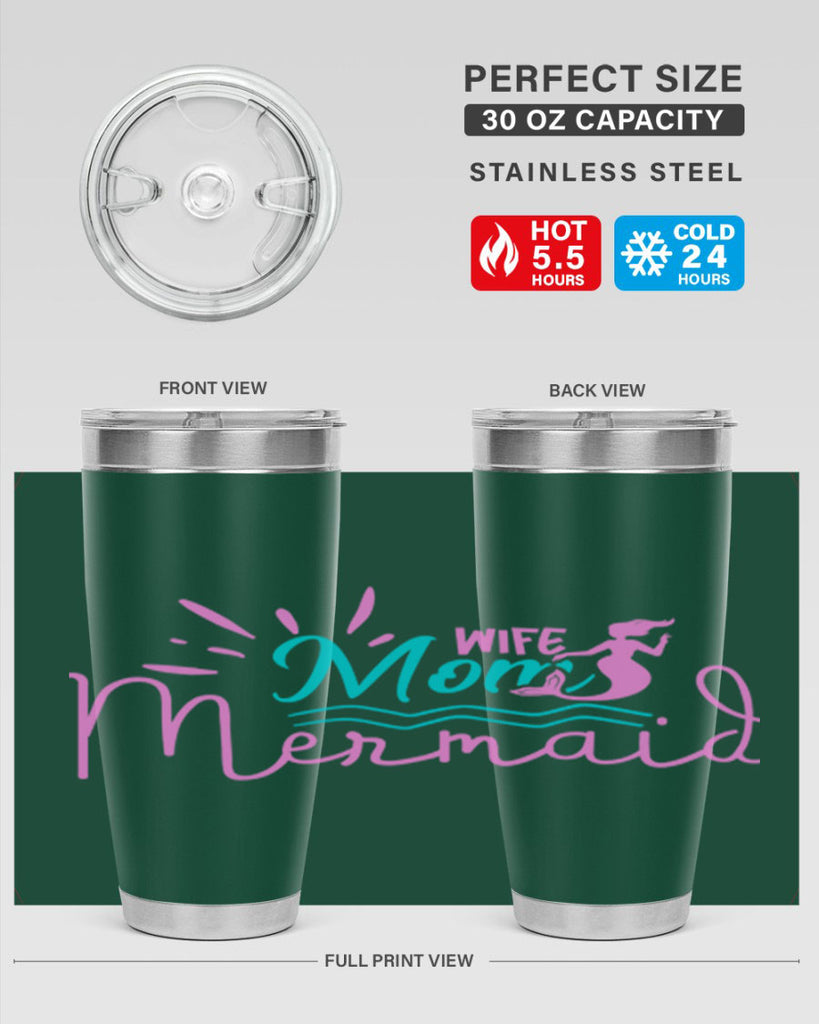 Wife Mom Mermaid 672#- mermaid- Tumbler