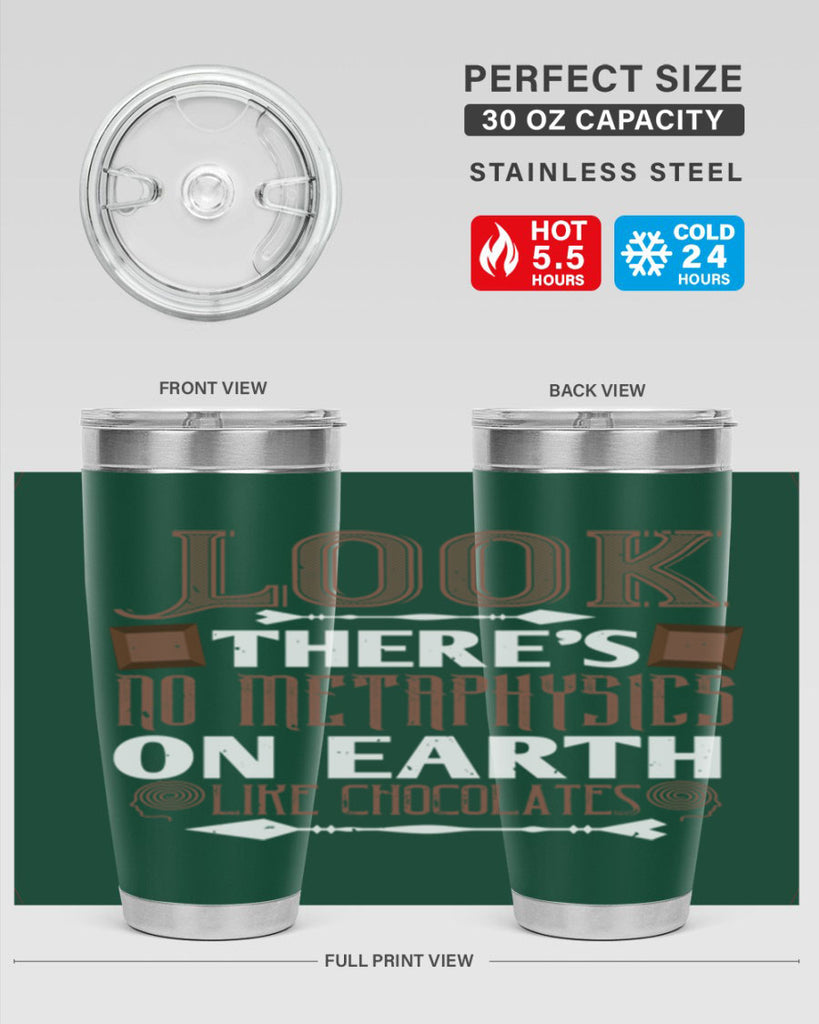 “look theres no metaphysics on earth like chocolates” 5#- chocolate- Tumbler
