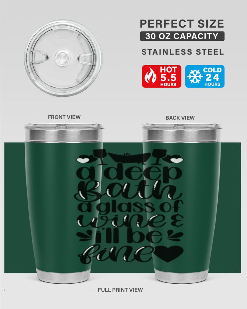 a deep bath a glass 48#- bathroom- Tumbler