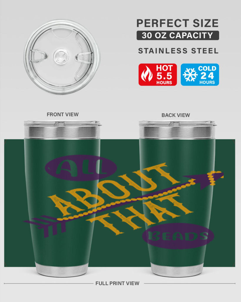 all about that beads 62#- mardi gras- Tumbler