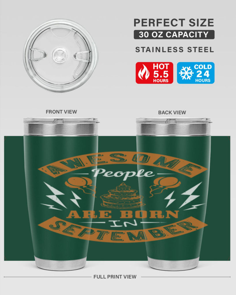 awesome people are born in September Style 17#- birthday- tumbler