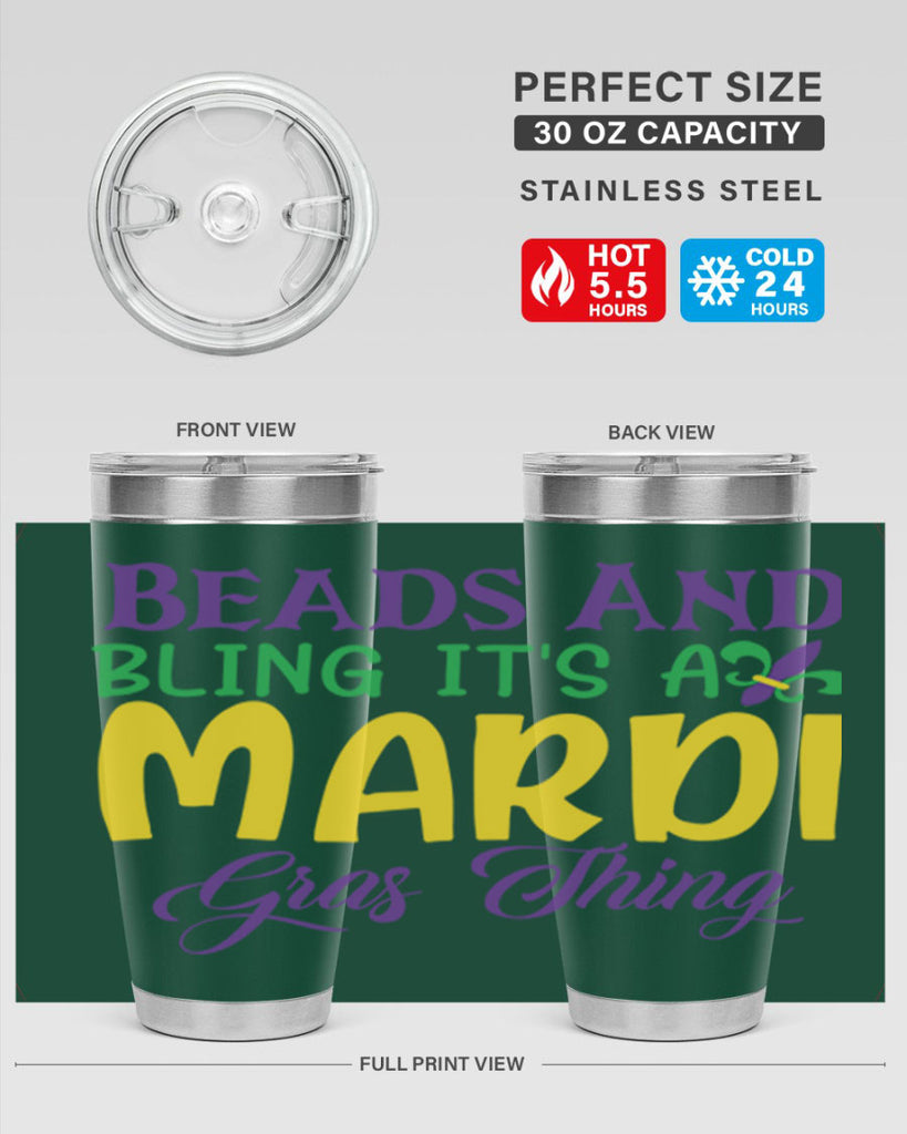 beads and bling its a mardi gras thing 86#- mardi gras- Tumbler