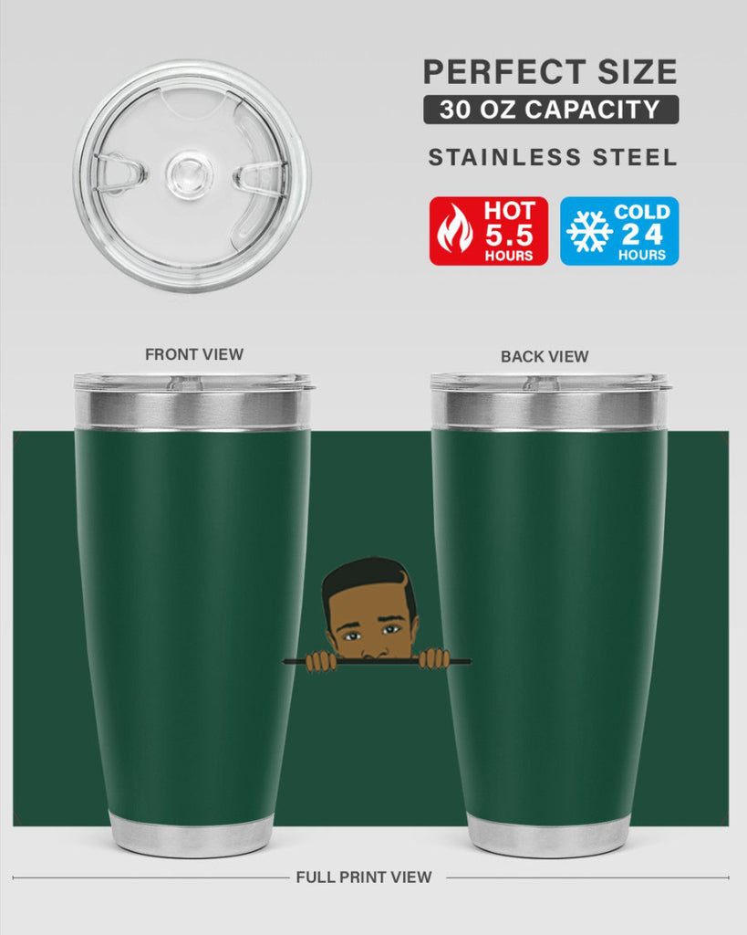 black boy 5#- black men - boys- tumbler