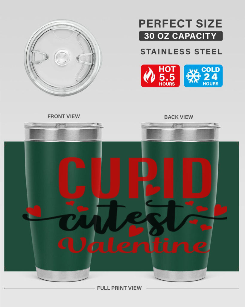 cupid cutest valentine 72#- valentines day- Tumbler