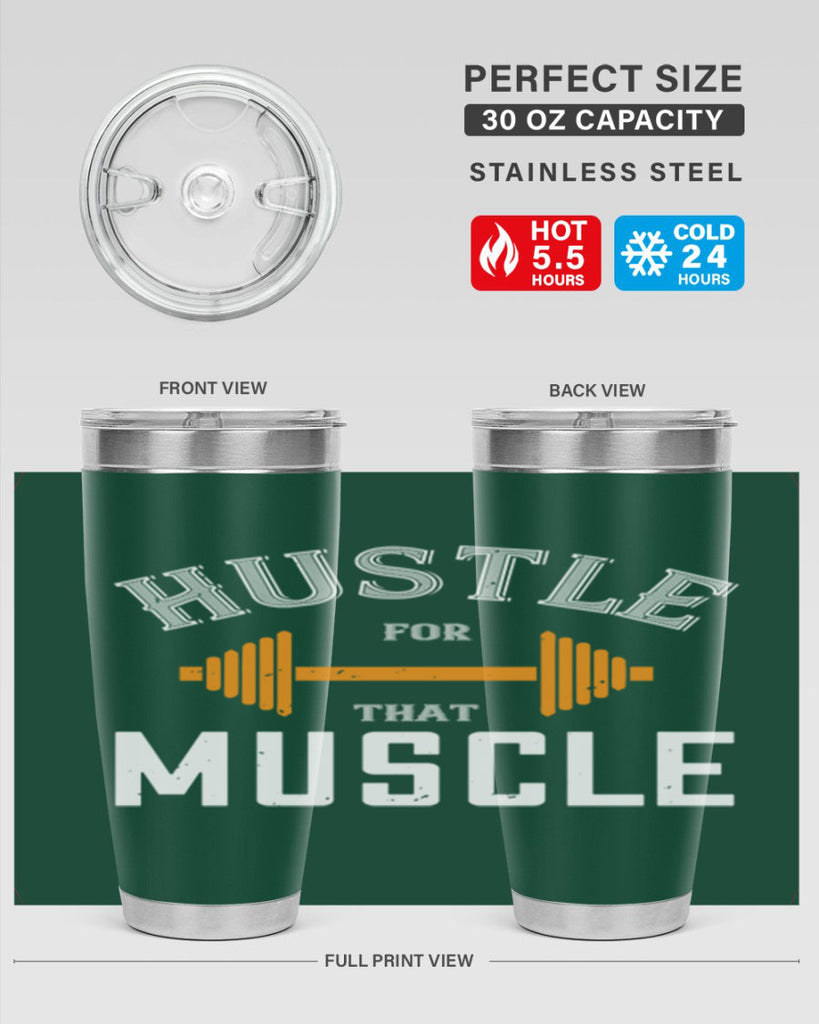 hustel for that muscle 92#- gym- Tumbler