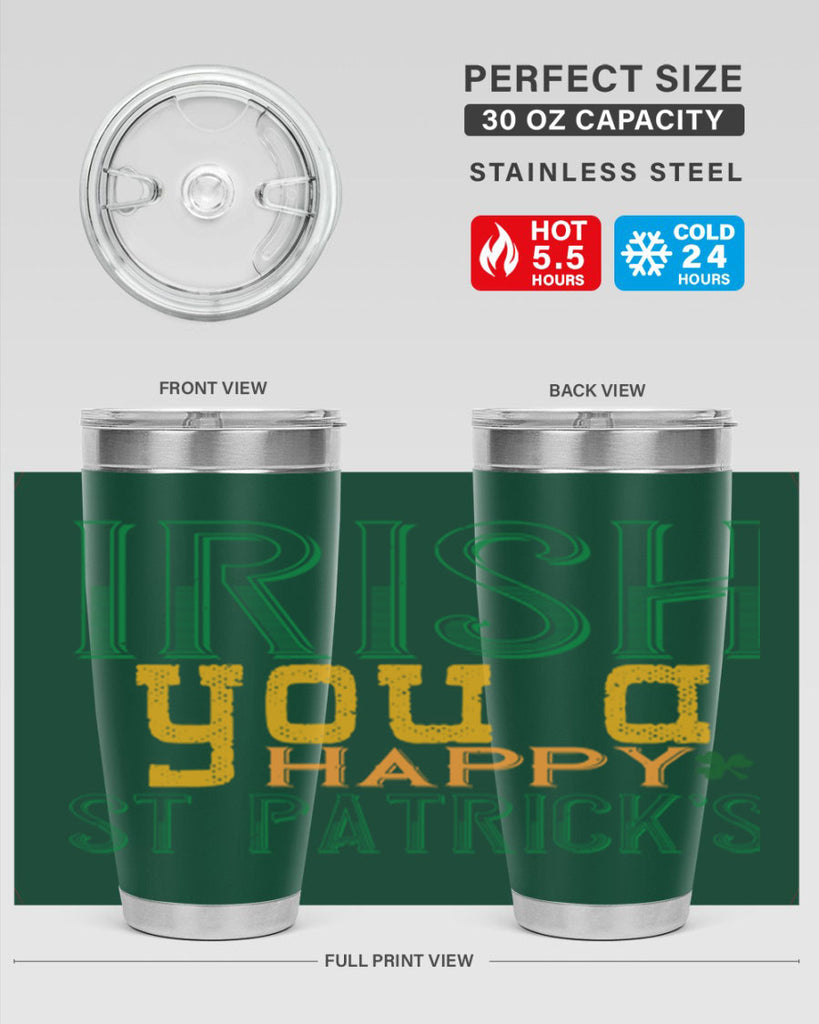 irish you a happy st patrick’s Style 132#- St Patricks Day- Tumbler