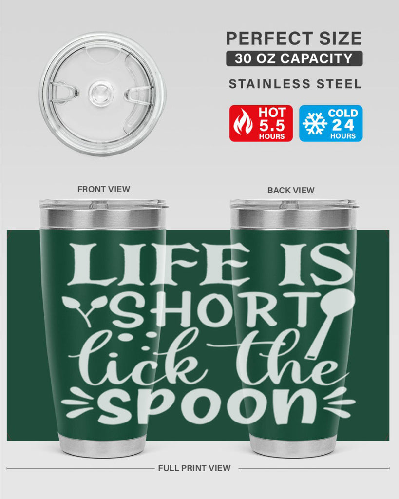 life is short lick the spoon 24#- kitchen- Tumbler