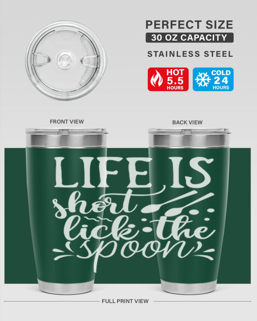 life is short lick the spoon 25#- kitchen- Tumbler