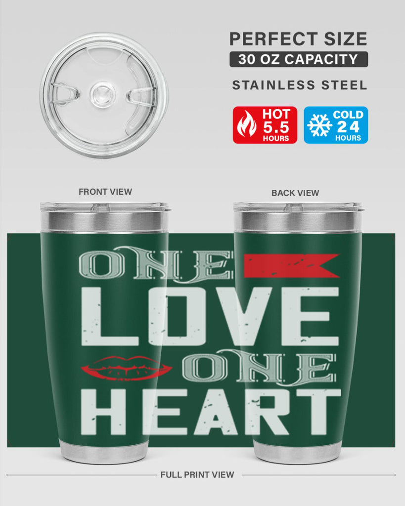 one love one heart 32#- valentines day- Tumbler