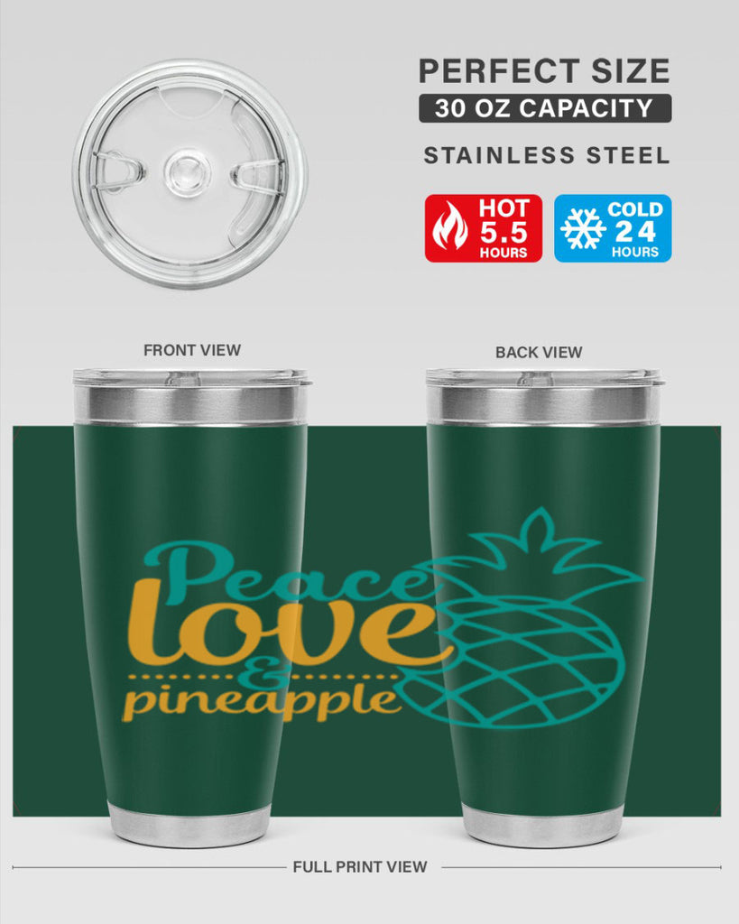 peace love pineapple Style 82#- summer- Tumbler