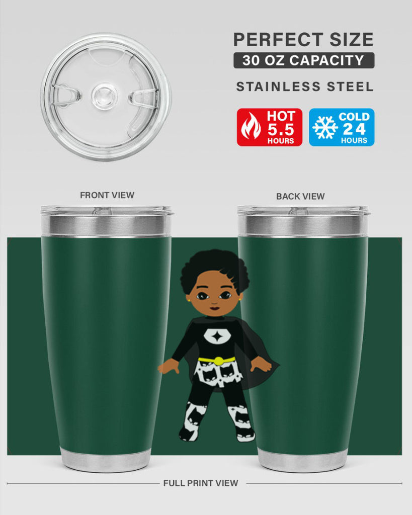 super kid 11#- black men - boys- tumbler