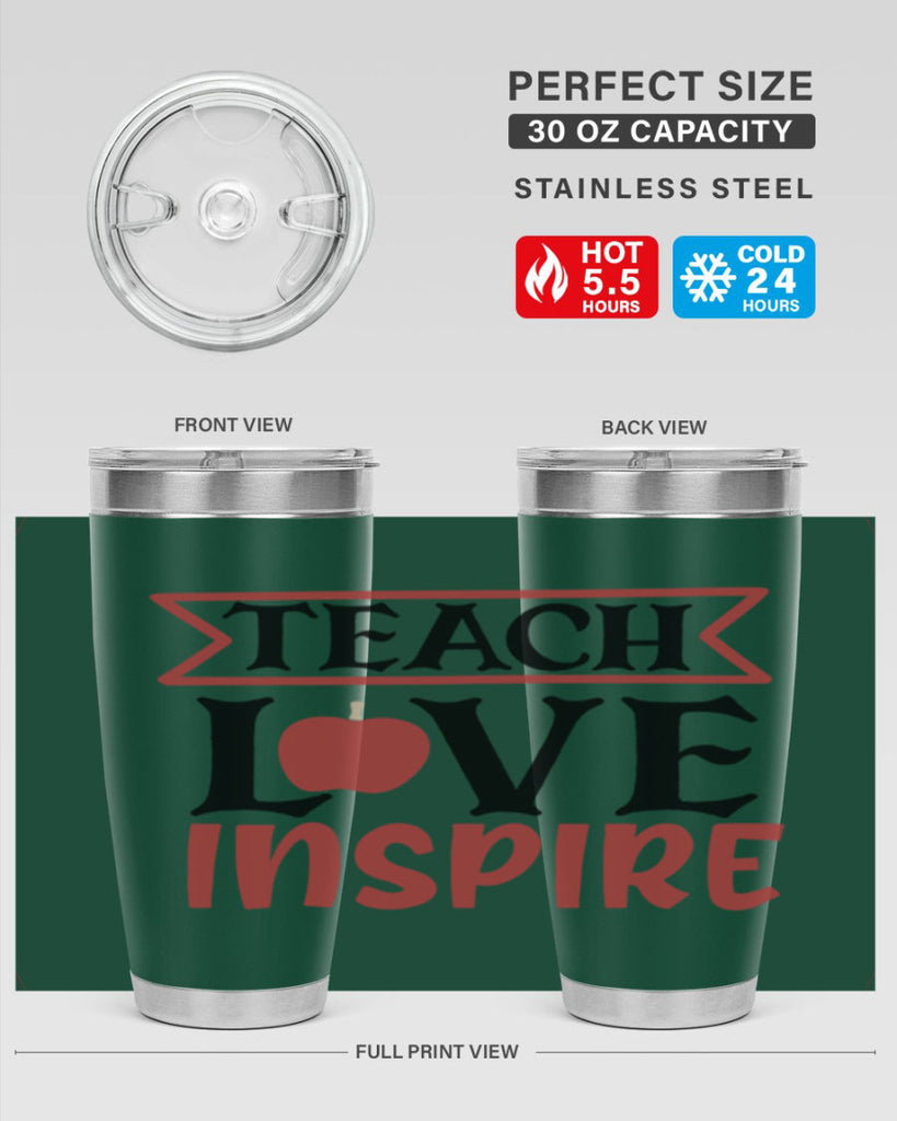 teach love inspre Style 147#- teacher- tumbler