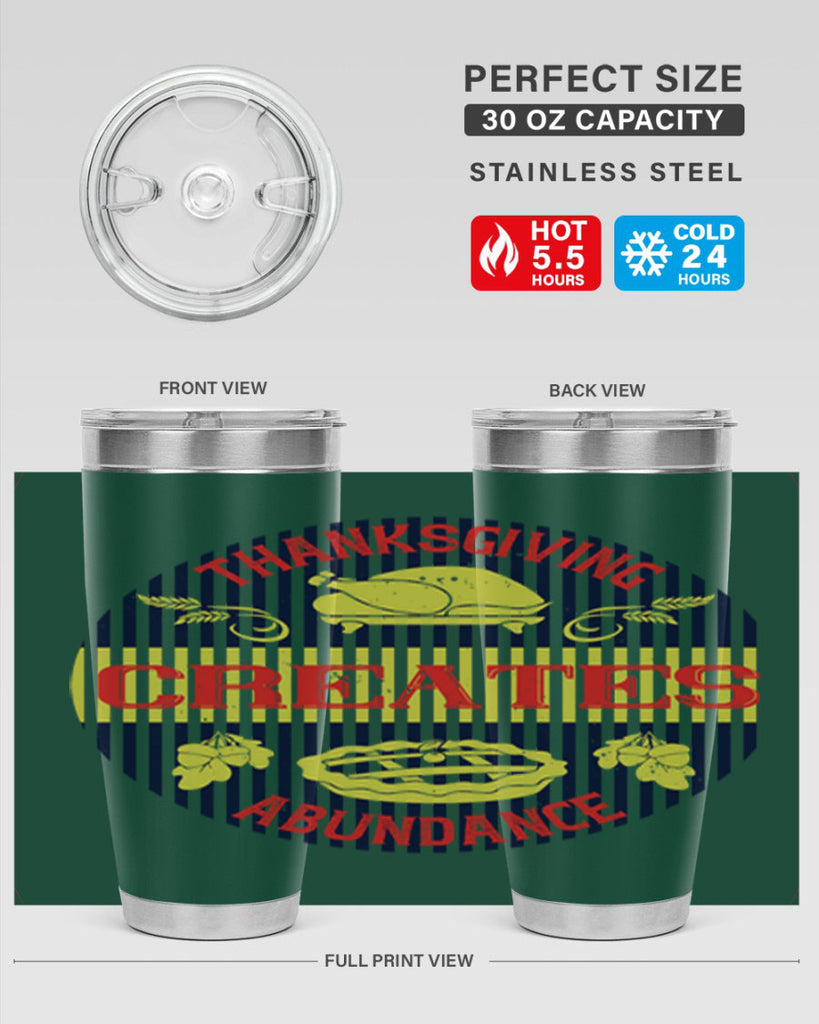 thanksgiving creates abundance 14#- thanksgiving- Tumbler