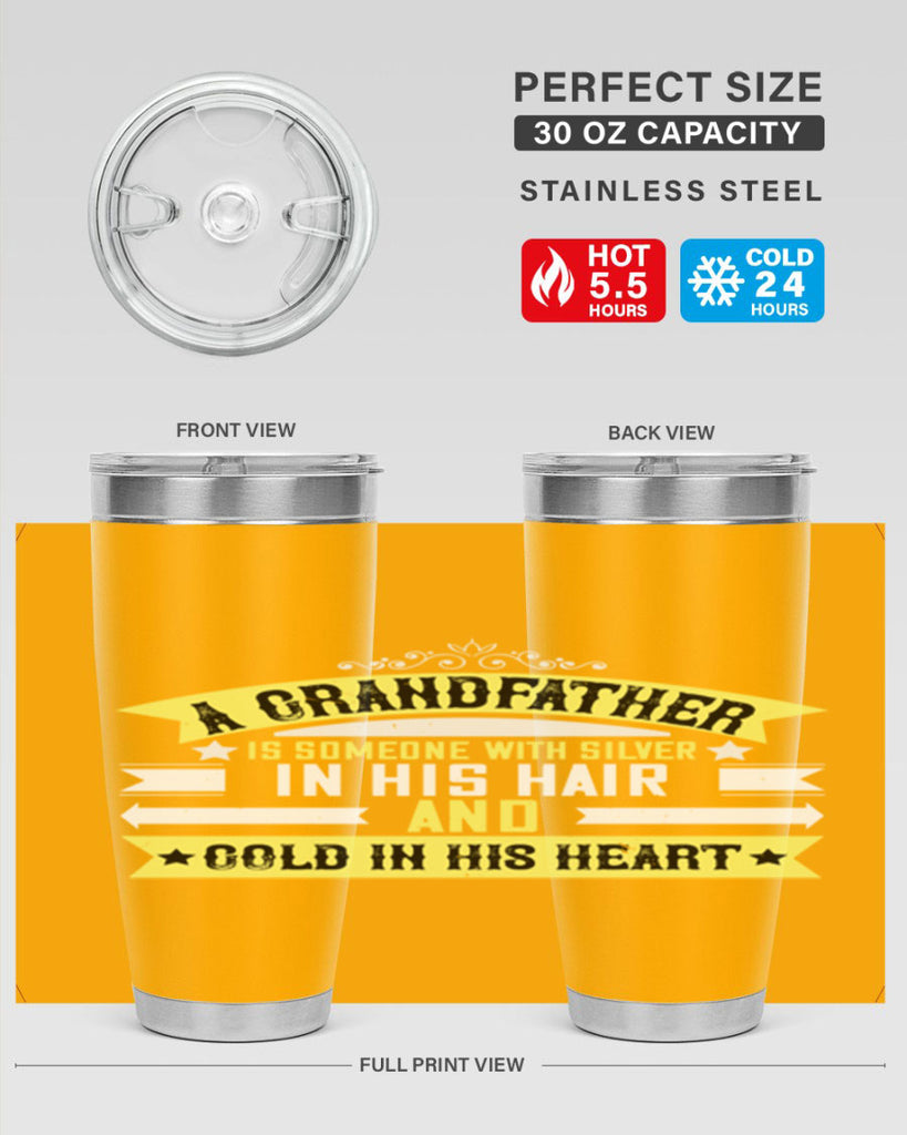 A grandfather is someone with silver 88#- grandpa - papa- Tumbler