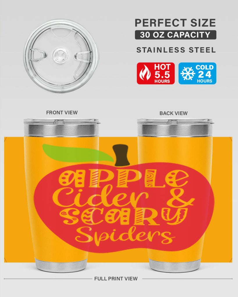 Apple Cider Scary Spiders 10#- fall- Tumbler
