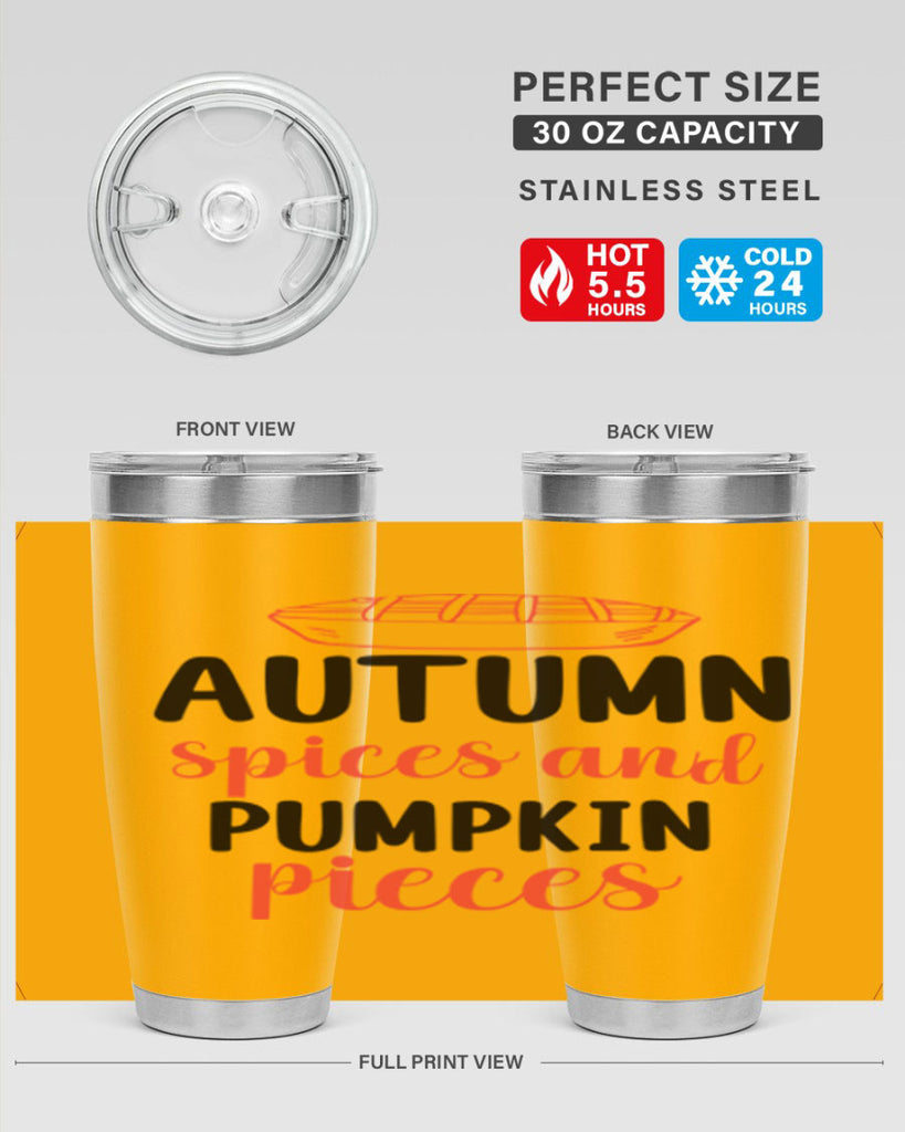 Autumn spices and pumpkin pieces 32#- fall- Tumbler