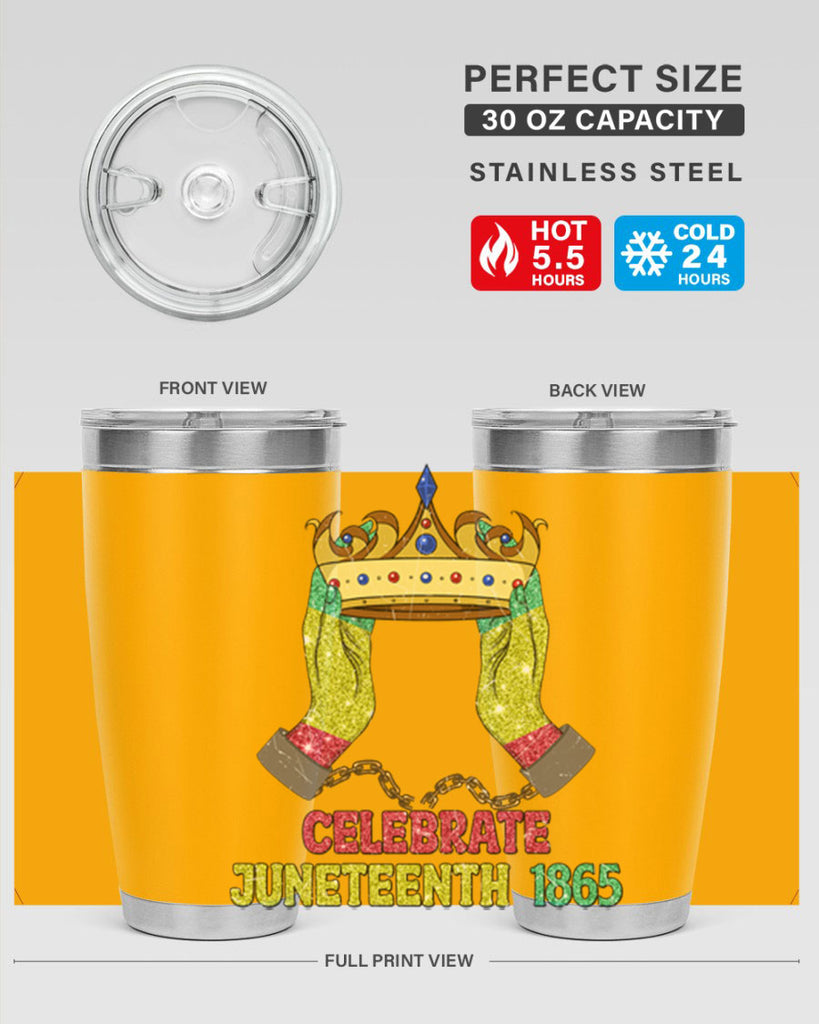 Celebrate Juneteenth 1865 Crown Designs 2#- Juneteenth- tumbler
