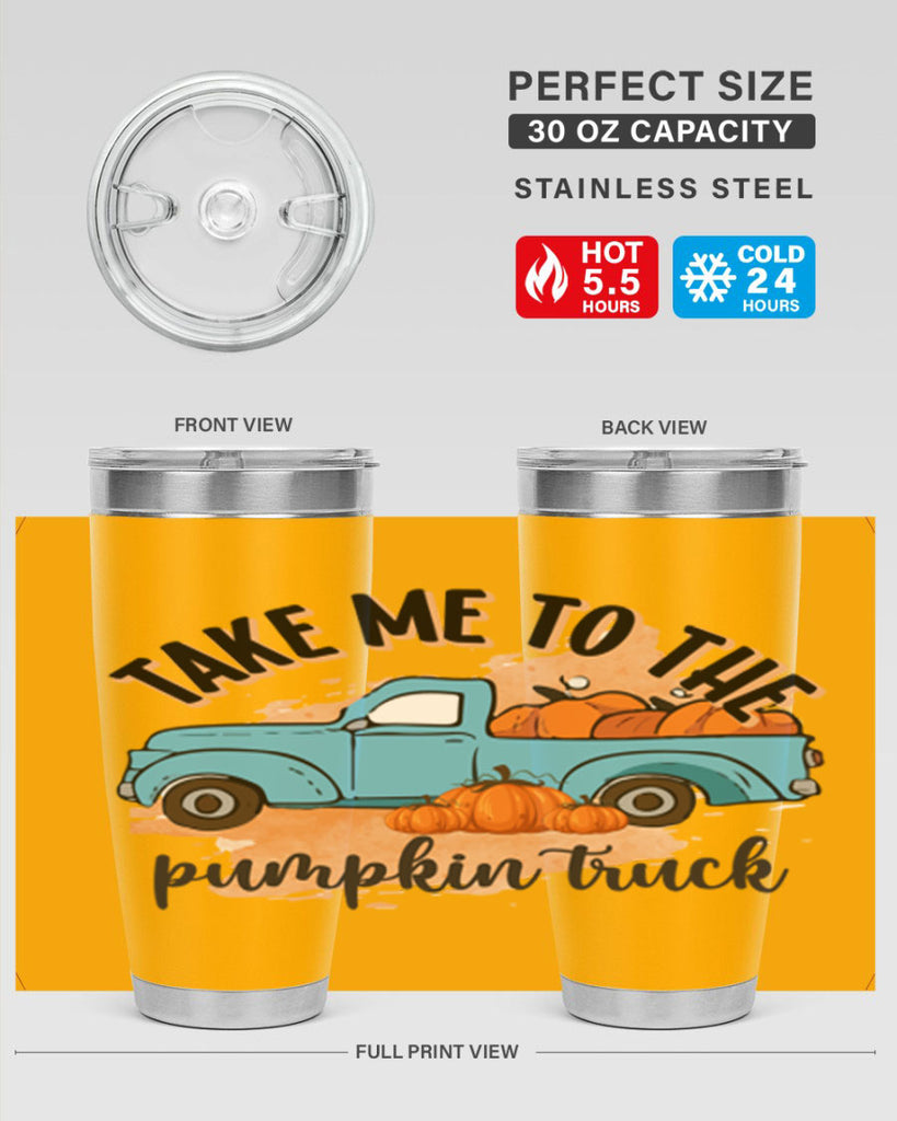 Fall Pumpkin Truck 128#- fall- Tumbler