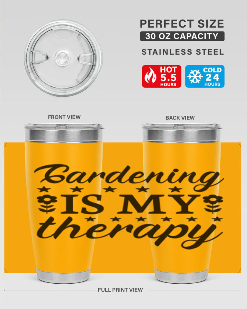 Gardening is my therapy  146#- spring- Tumbler