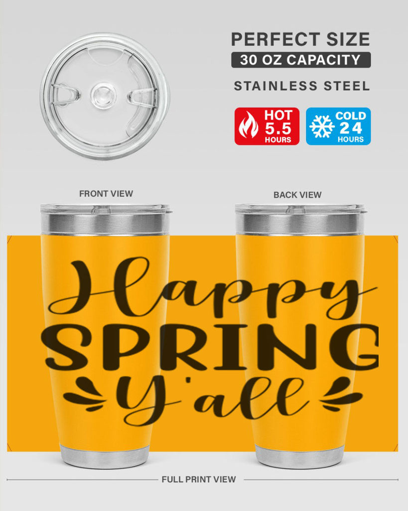 Happy Spring Y'all 163#- spring- Tumbler