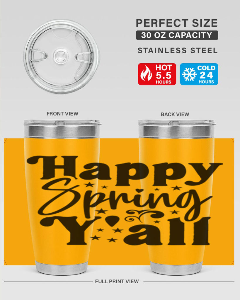 Happy Spring Y'all 164#- spring- Tumbler