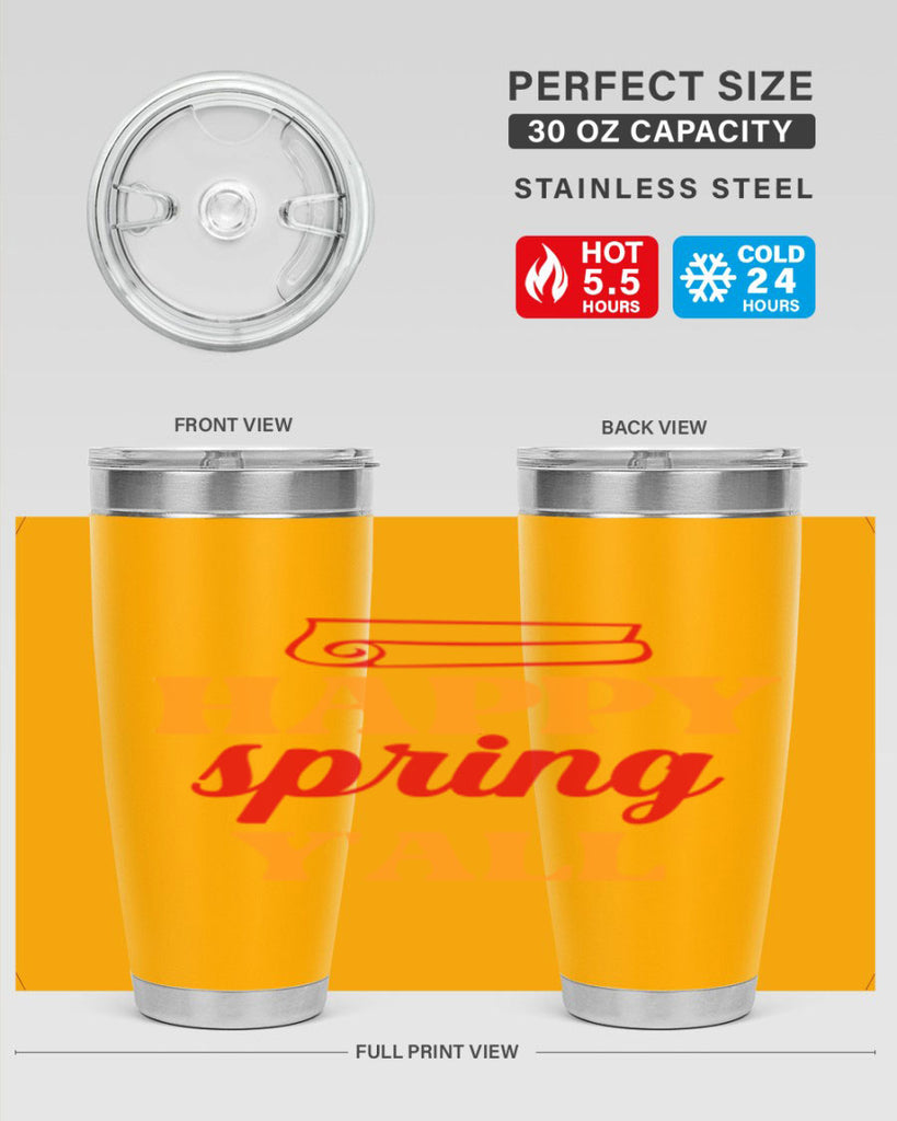 Happy spring y'all 166#- spring- Tumbler