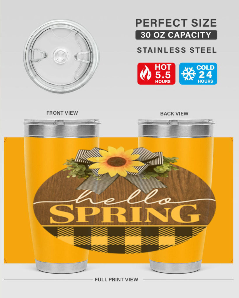 Hello Spring plaid Mockup 204#- spring- Tumbler