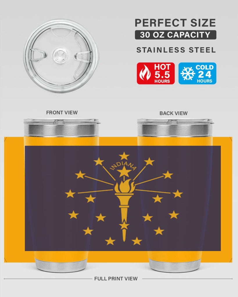 Indiana 38#- Us Flags- Tumbler