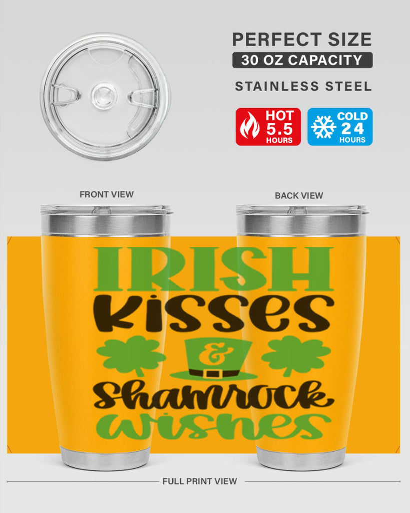 Irish Kisses Shamrock Wishes Style 81#- St Patricks Day- Tumbler