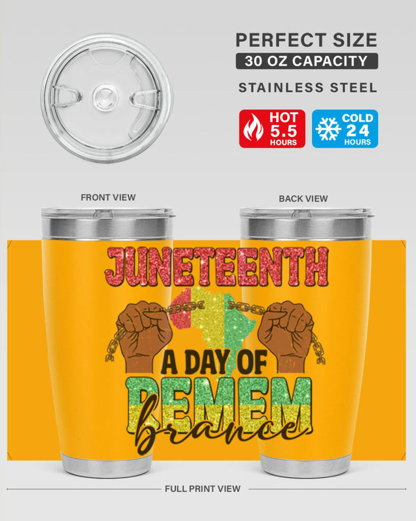 Juneteenth A Day Of Remembrance Png 9#- Juneteenth- tumbler