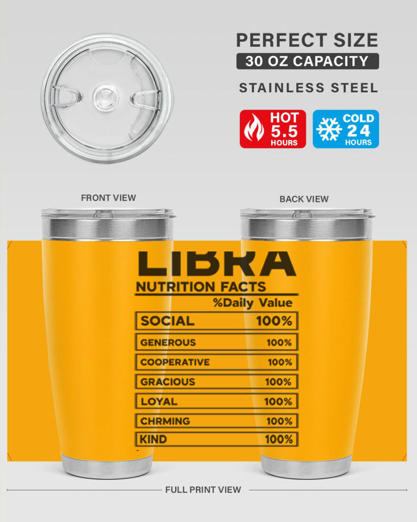 Libra Nutrition Facts 318#- zodiac- Tumbler