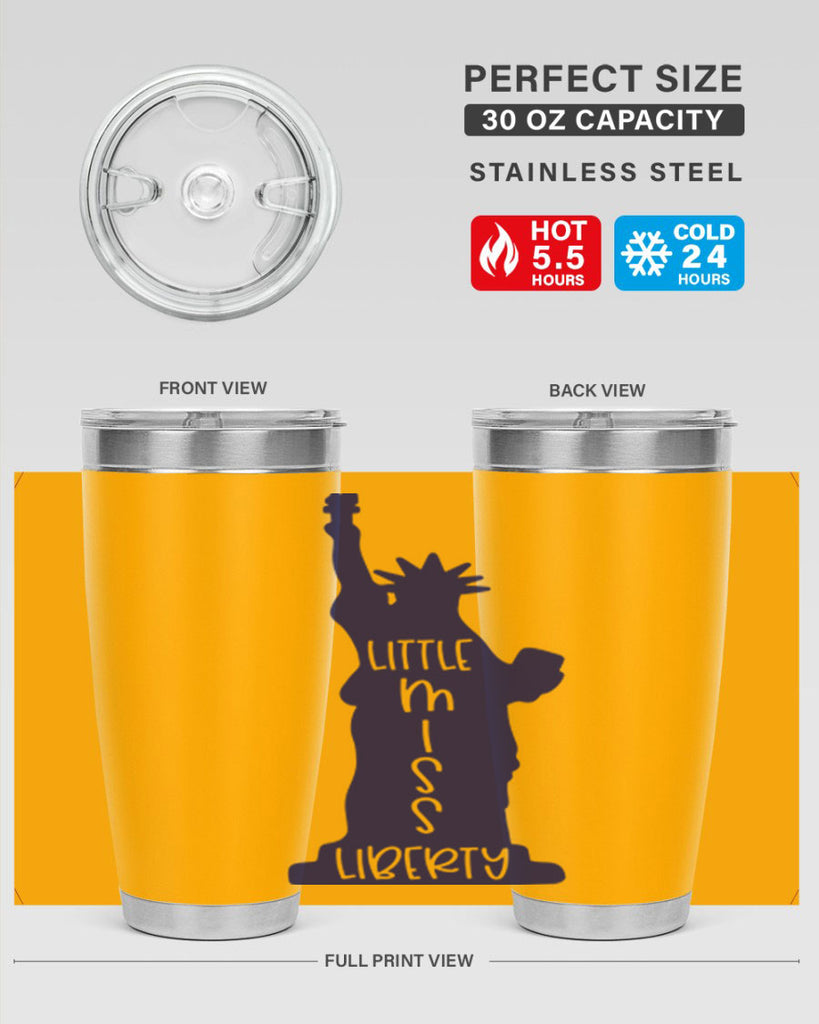 Little Miss Liberty Style 163#- Fourt Of July- Tumbler