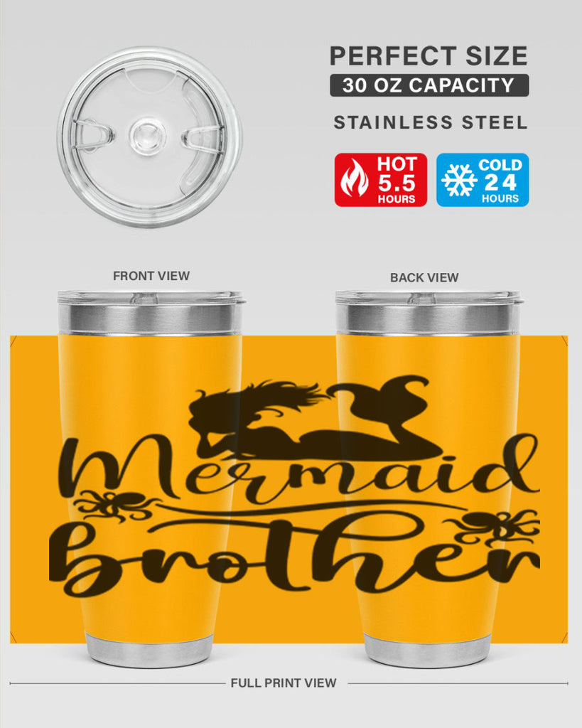 Mermaid Brother 355#- mermaid- Tumbler