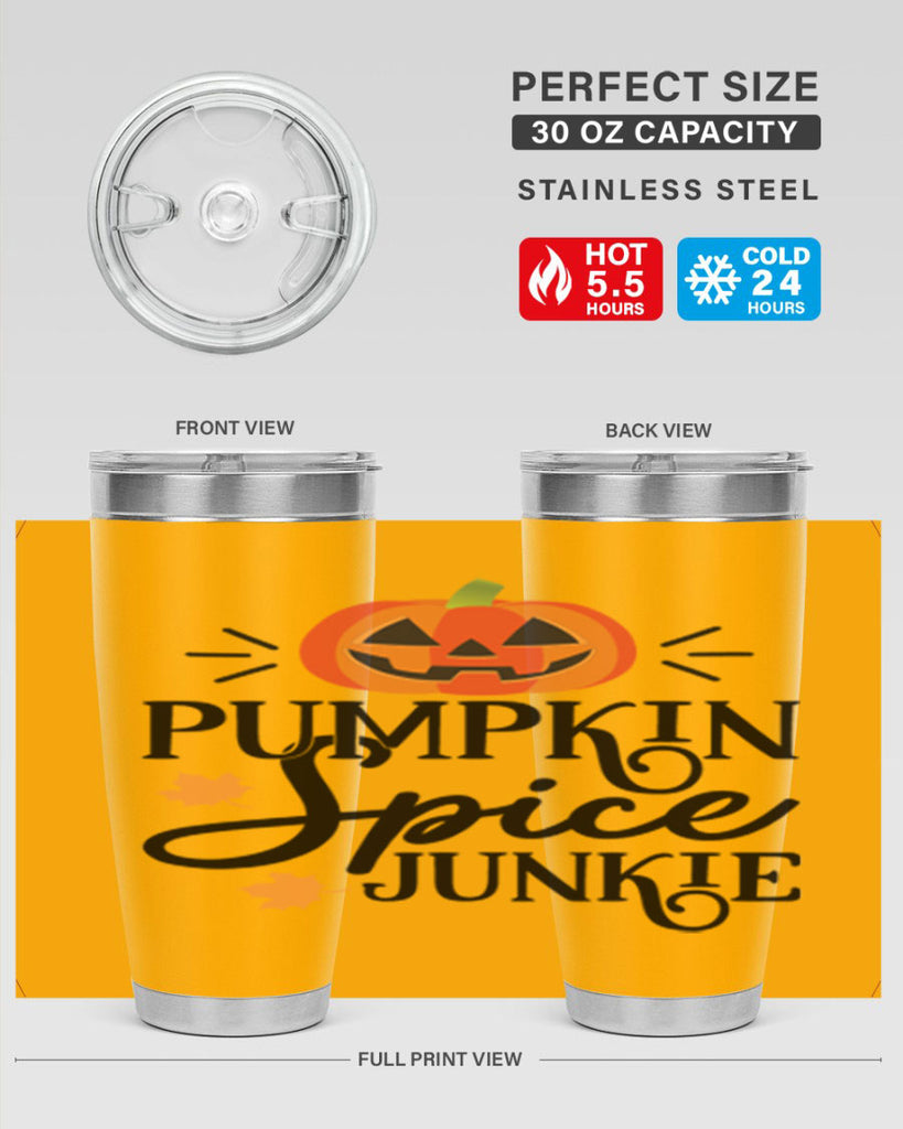 Pumpkinspicejunkie 568#- fall- Tumbler