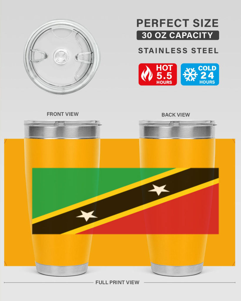 Saint Kitts and Nevis 52#- world flags- Tumbler