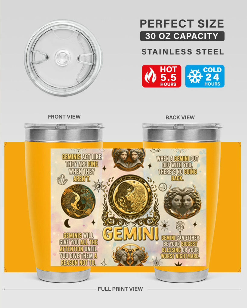StraightGemini 472#- zodiac- Tumbler