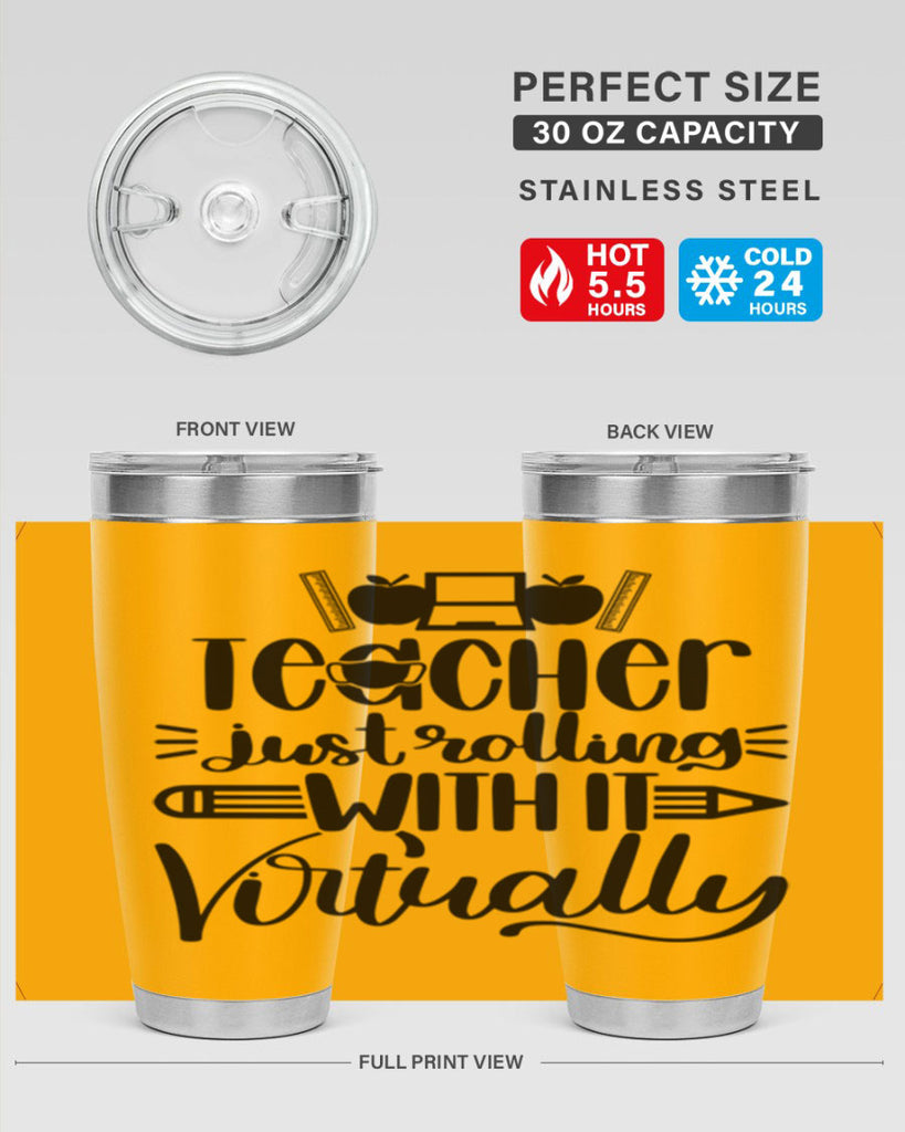 Teacher Just Rolling Style 53#- teacher- tumbler