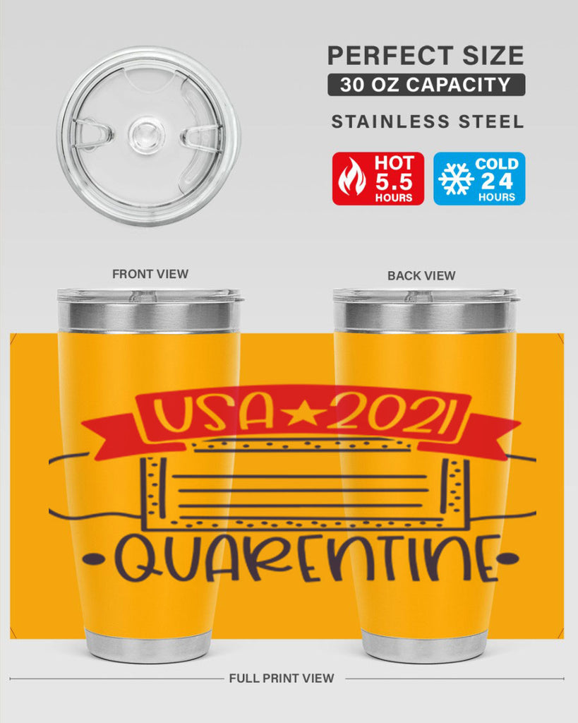 USA Quarentine Style 183#- Fourt Of July- Tumbler