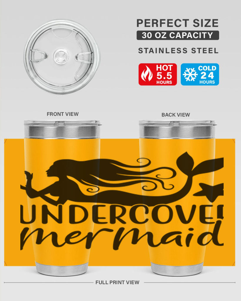 Undercover mermaid 657#- mermaid- Tumbler