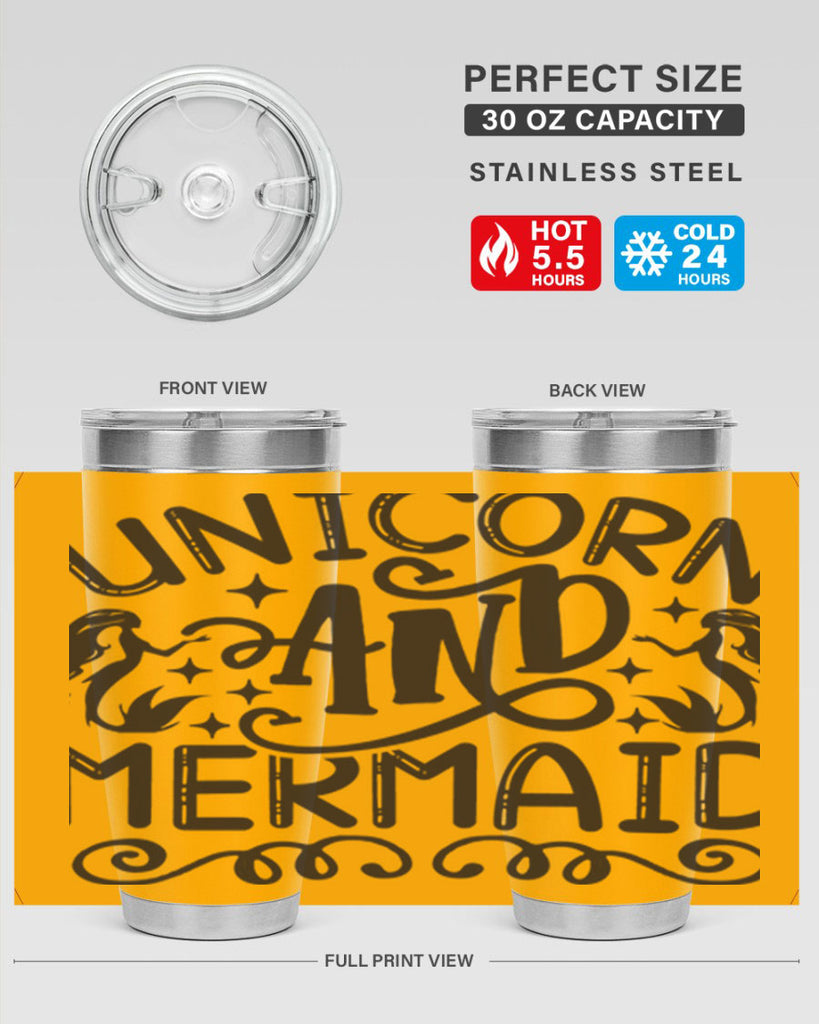 Unicorn and mermaid 660#- mermaid- Tumbler