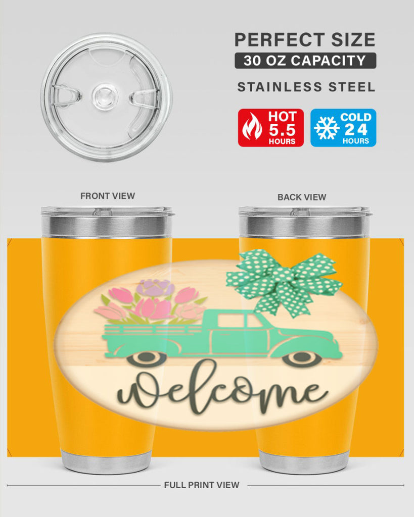 Welcome spring truck Mockup578#- spring- Tumbler