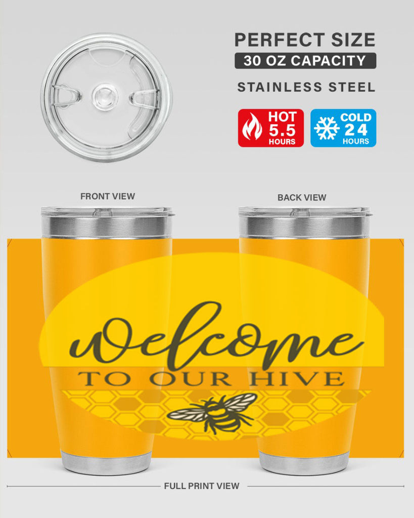 Welcome to our Hive complete yellow590#- spring- Tumbler