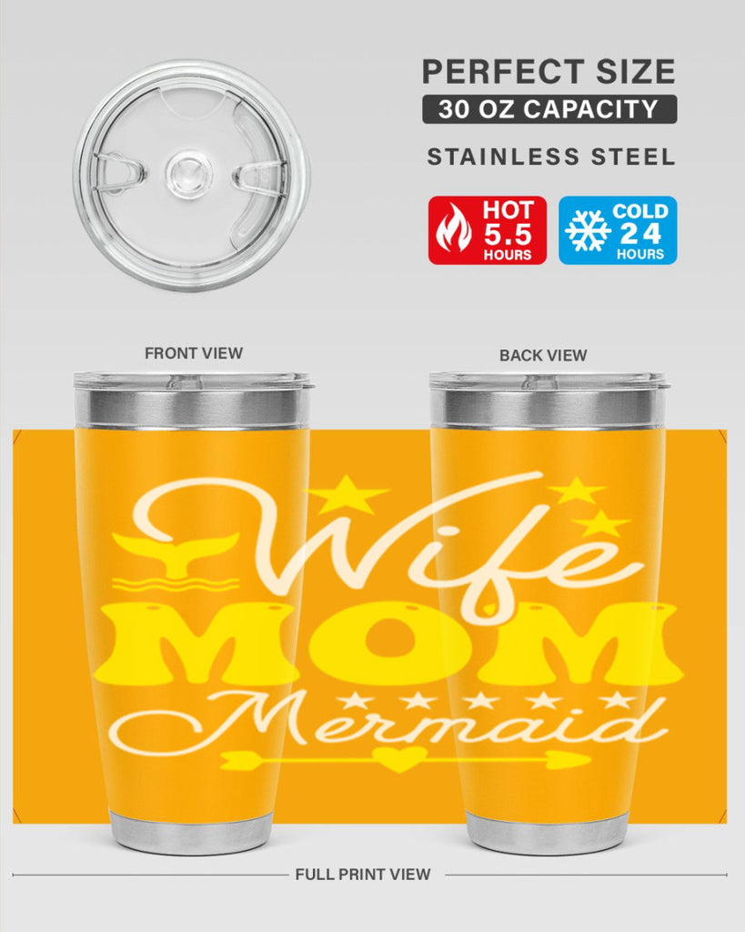 Wife Mom Mermaid 669#- mermaid- Tumbler