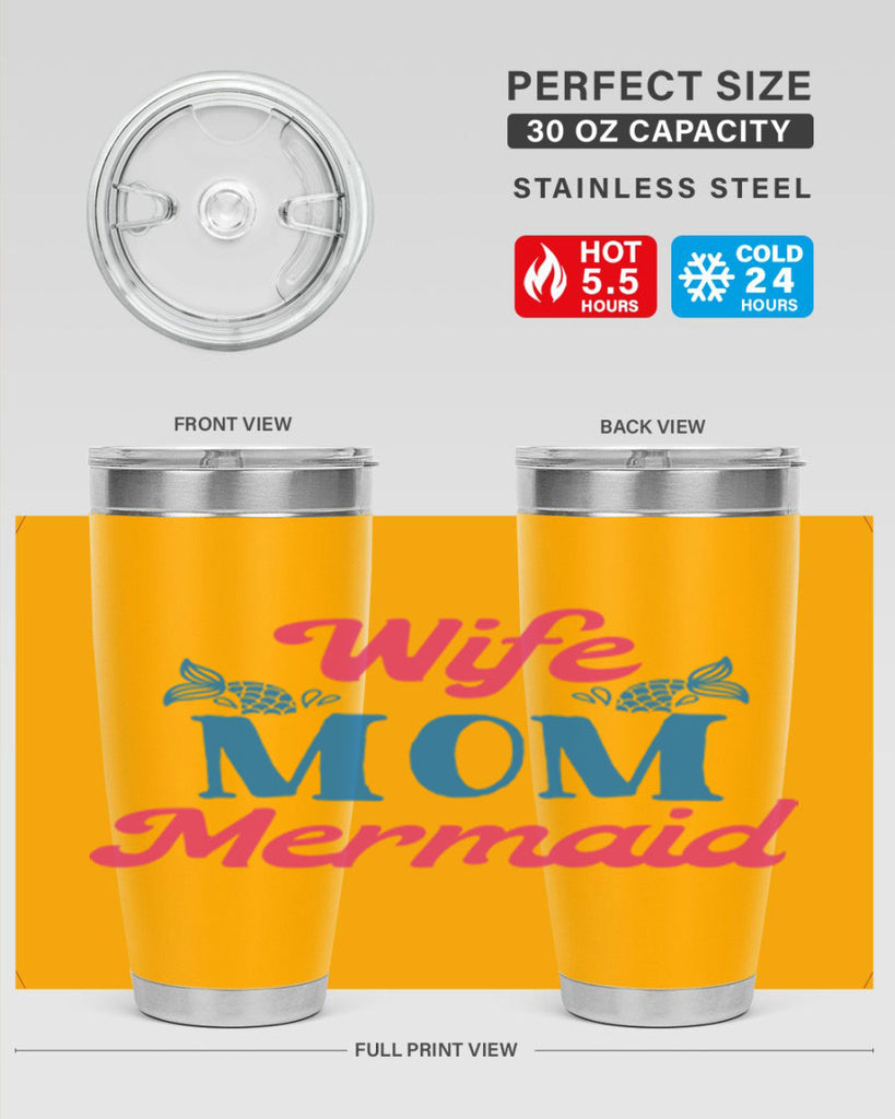 Wife Mom Mermaid 670#- mermaid- Tumbler