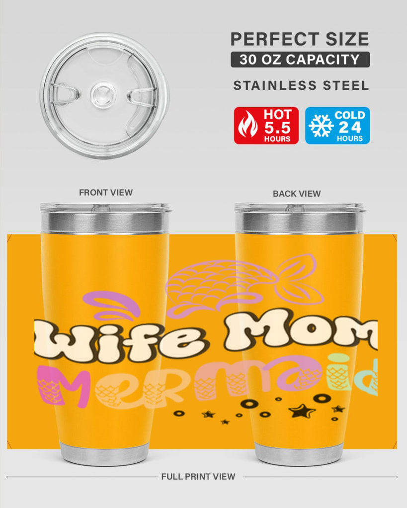 Wife Mom Mermaid 676#- mermaid- Tumbler